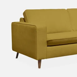 Sofá-cama em tecido com colchão, 3 lugares