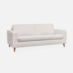 Sofá-cama em tecido com colchão, 3 lugares