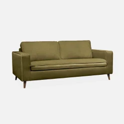 Sofá-cama em tecido com colchão, 3 lugares