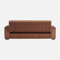 Sofá-cama em veludo canelado grosso, 3 lugares