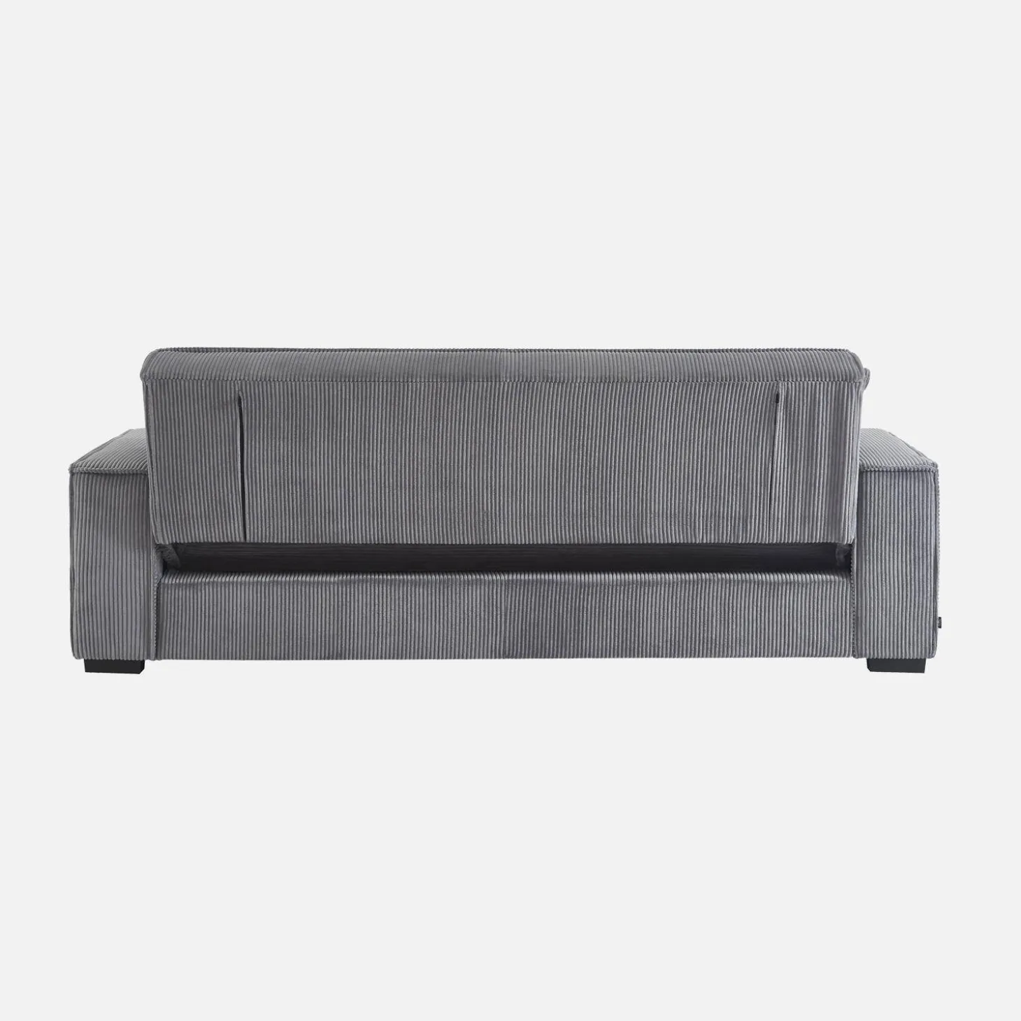 Sofá-cama em veludo canelado grosso, 3 lugares