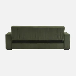 Sofá-cama em veludo canelado grosso, 3 lugares