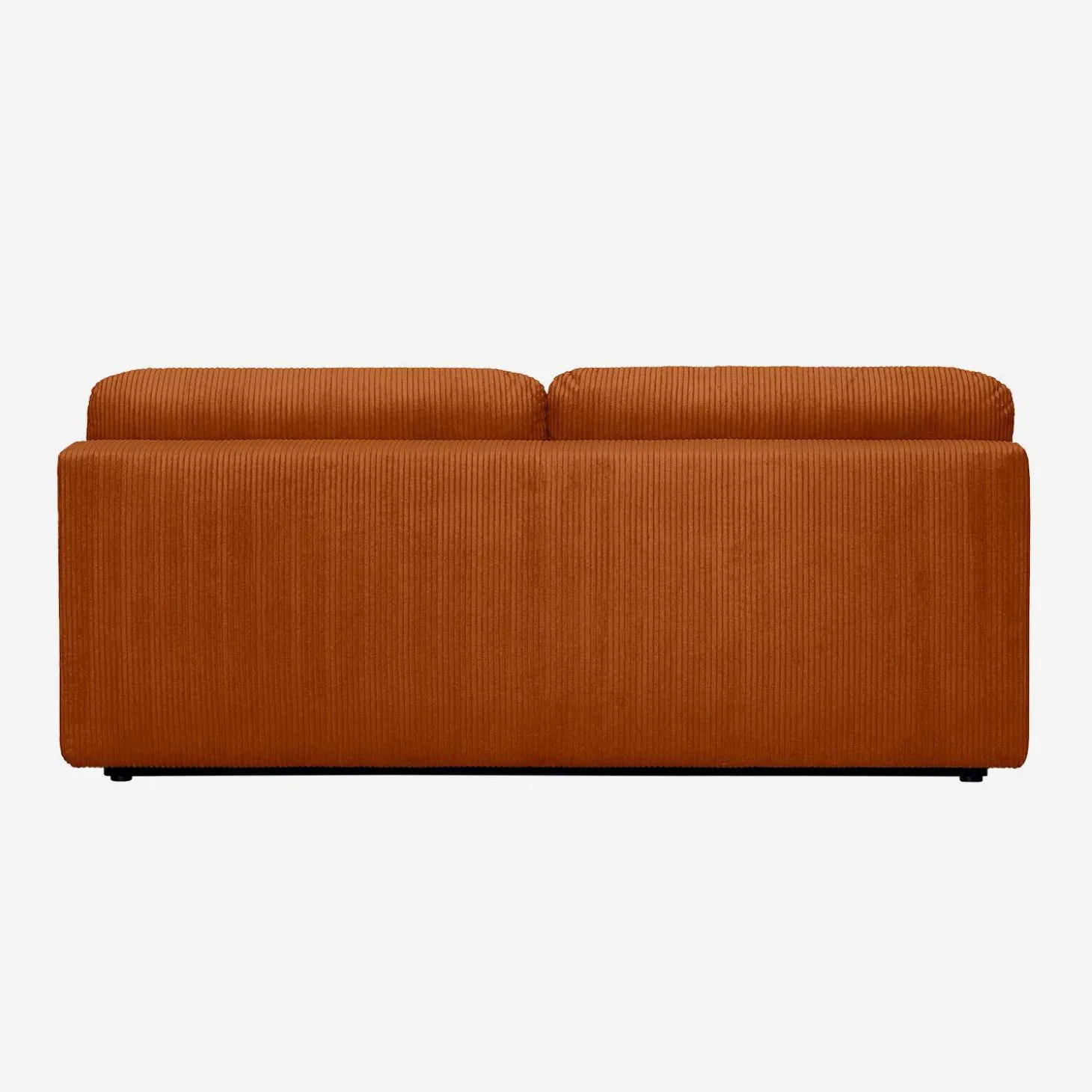 Sofá-cama em veludo canelado, 3 lugares