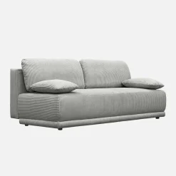 Sofá-cama em veludo canelado, 3 lugares