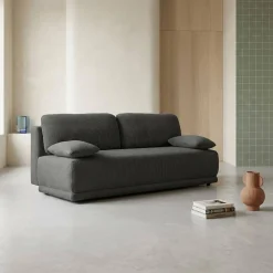 Sofá-cama em veludo canelado, 3 lugares