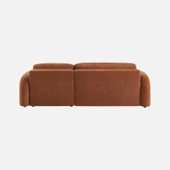 Sofá de canto reversível com chaise longue, cama e baú, 3 lugares