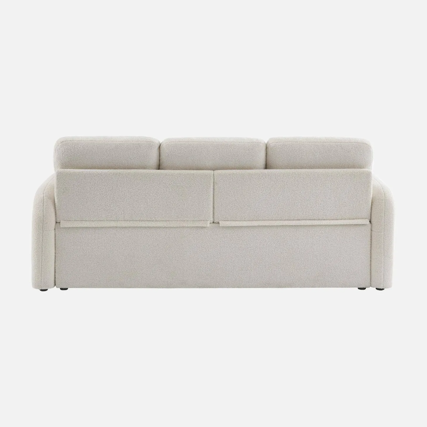 Sofá de 3 lugares + sofá de 2 lugares em tecido bouclé