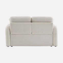 Sofá de 3 lugares + sofá de 2 lugares em tecido bouclé