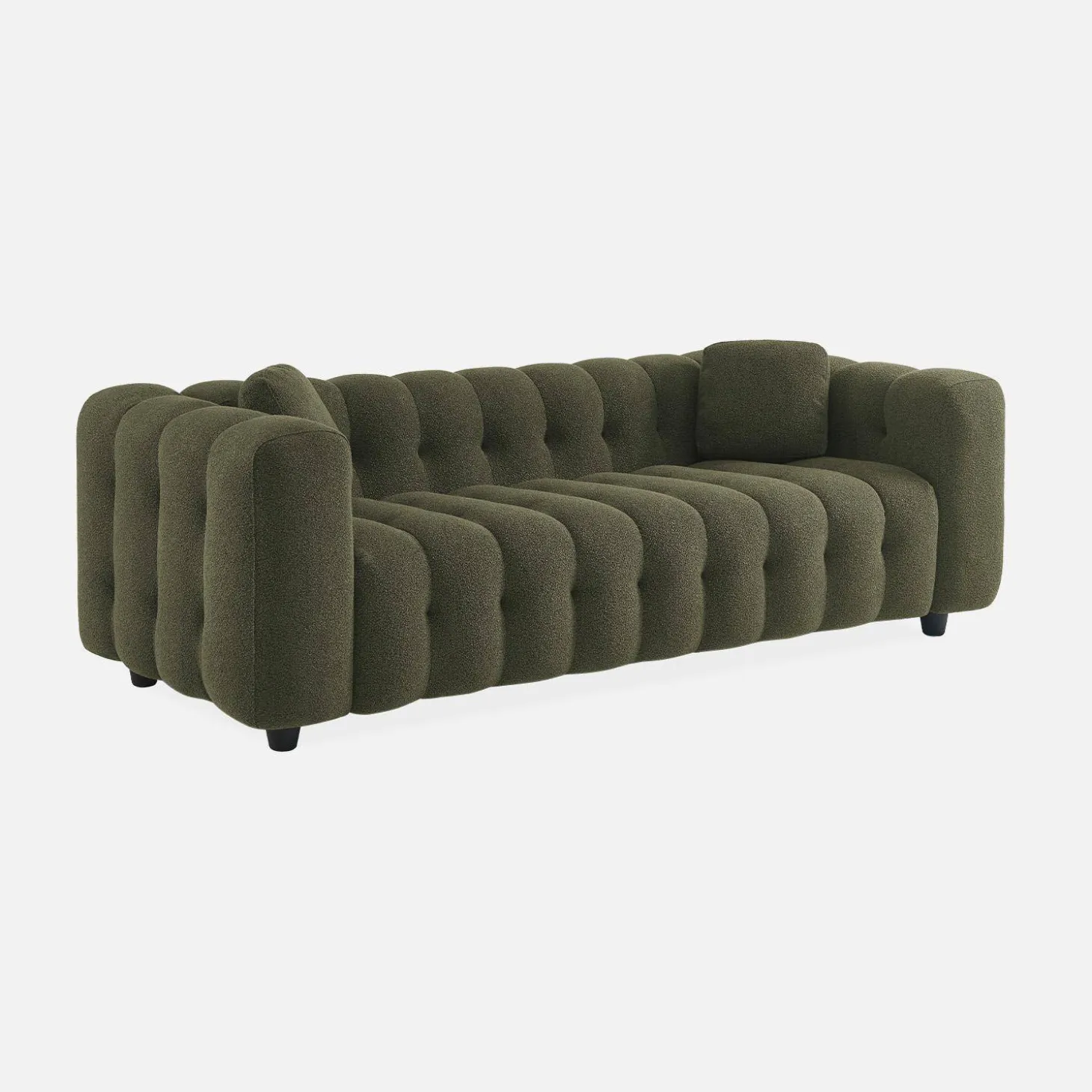 Sofá em tecido bouclé, 3 lugares