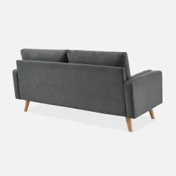 Sofá em tecido de estilo escandinavo, 3 lugares