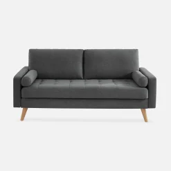Sofá em tecido de estilo escandinavo, 3 lugares