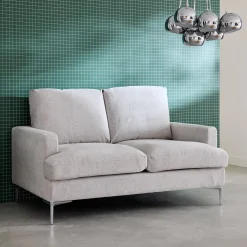 Sofá em tecido liso, 2 lugares