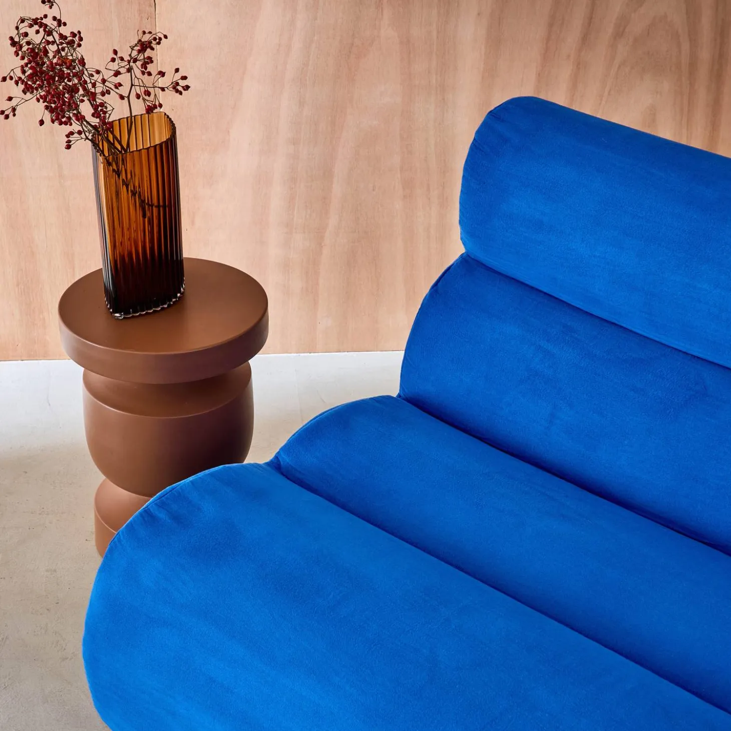Sofá modular com apoio para os pés em tecido, 3 lugares