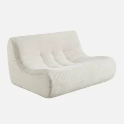 Sofá modular de veludo canelado, 2 lugares