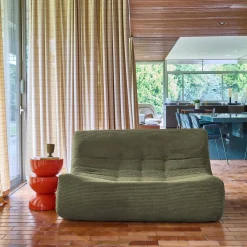Sofá modular de veludo canelado, 2 lugares