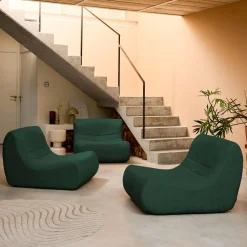 Sofá modular de veludo de 3 lugares