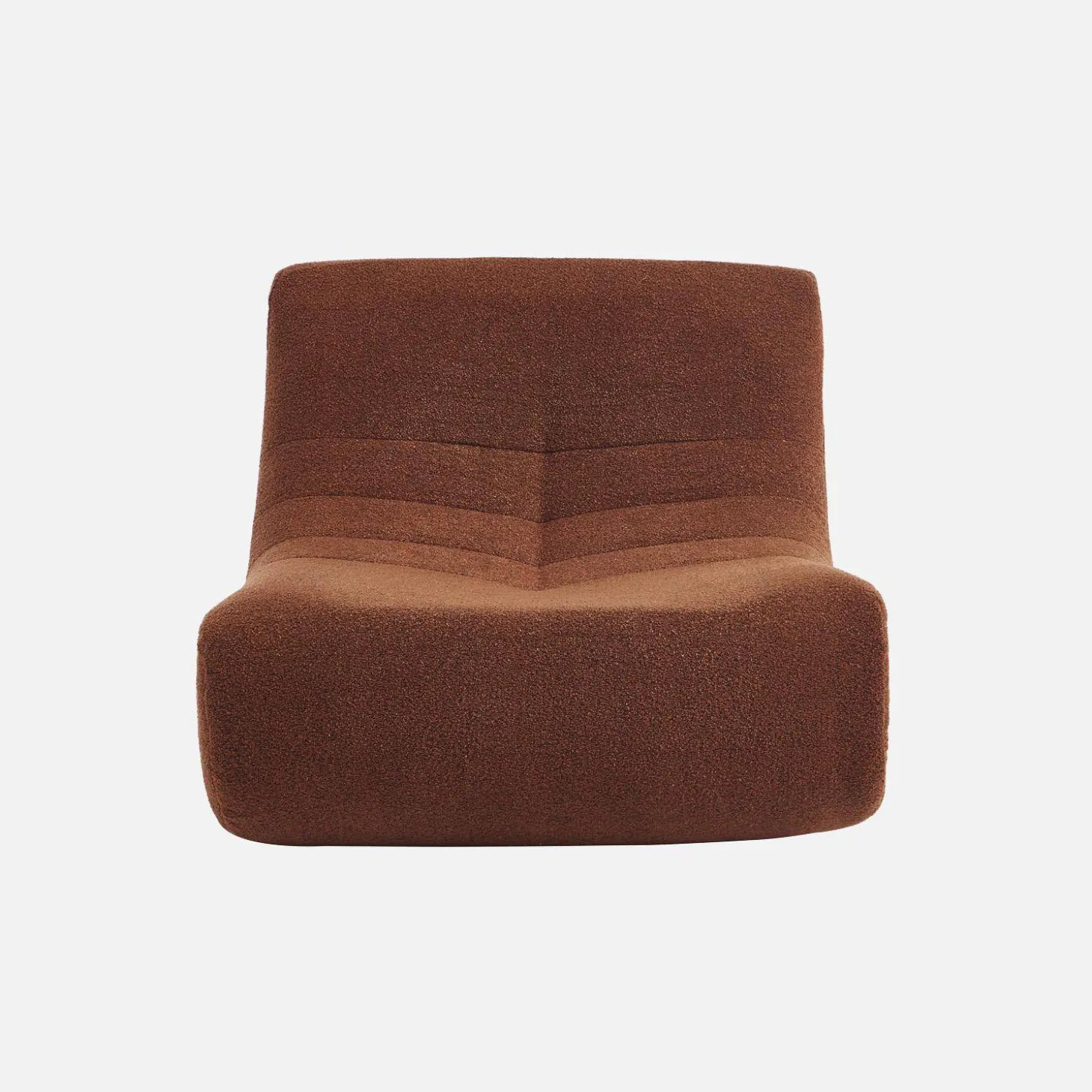 Sofá modular em boucle texturizado de 3 lugares