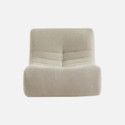 Sofá modular em boucle texturizado de 3 lugares