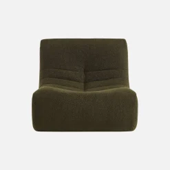 Sofá modular em boucle texturizado de 3 lugares