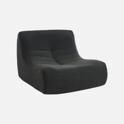 Sofá modular em boucle texturizado de 3 lugares