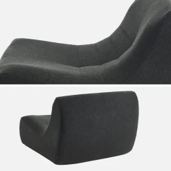 Sofá modular em boucle texturizado de 3 lugares