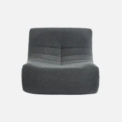Sofá modular em boucle texturizado de 3 lugares