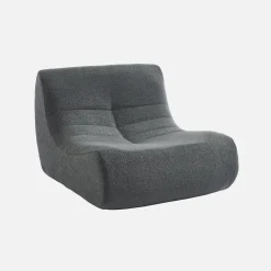 Sofá modular em boucle texturizado de 3 lugares