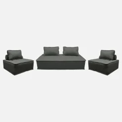 Sofá modular em tecido alcochoado, 4 lugares