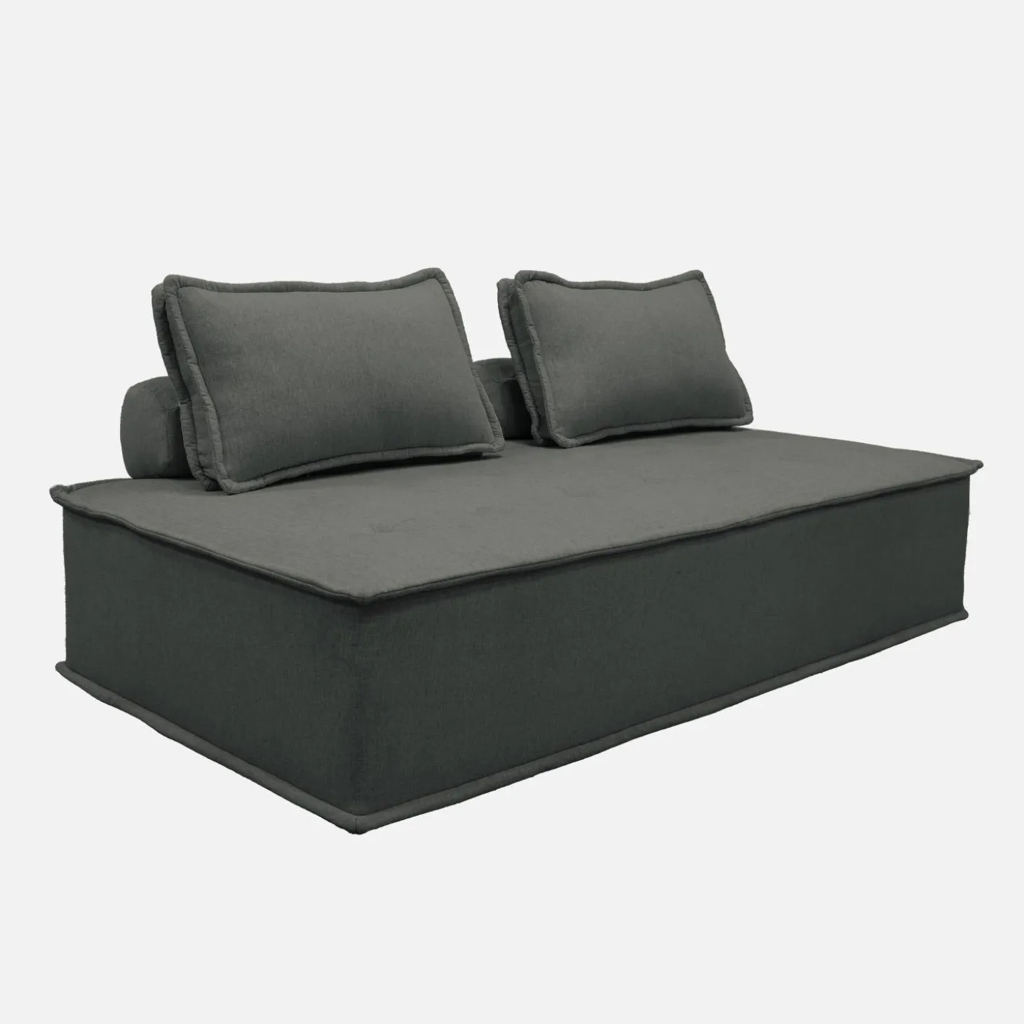 Sofá modular em tecido alcochoado, 2 lugares