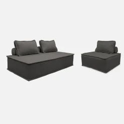 Sofá modular em tecido alcochoado, 3 lugares