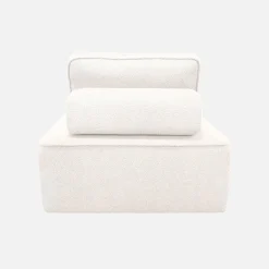 Sofá modular em tecido boucle de 3 lugares