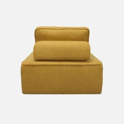 Sofá modular em tecido boucle de 2 lugares