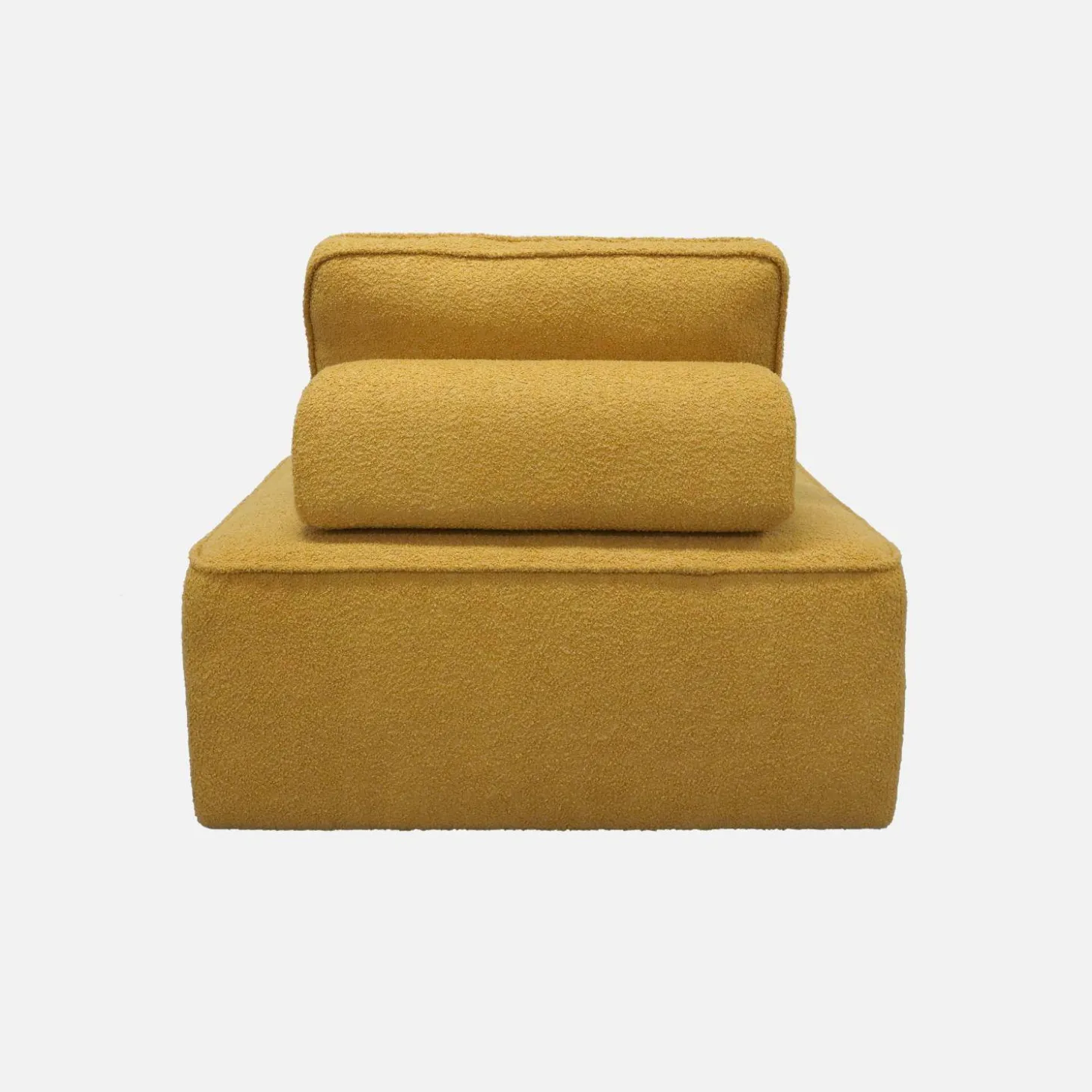 Sofá modular em tecido boucle de 3 lugares