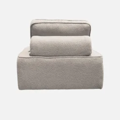 Sofá modular em tecido boucle de 3 lugares