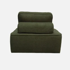 Sofá modular em tecido boucle de 2 lugares