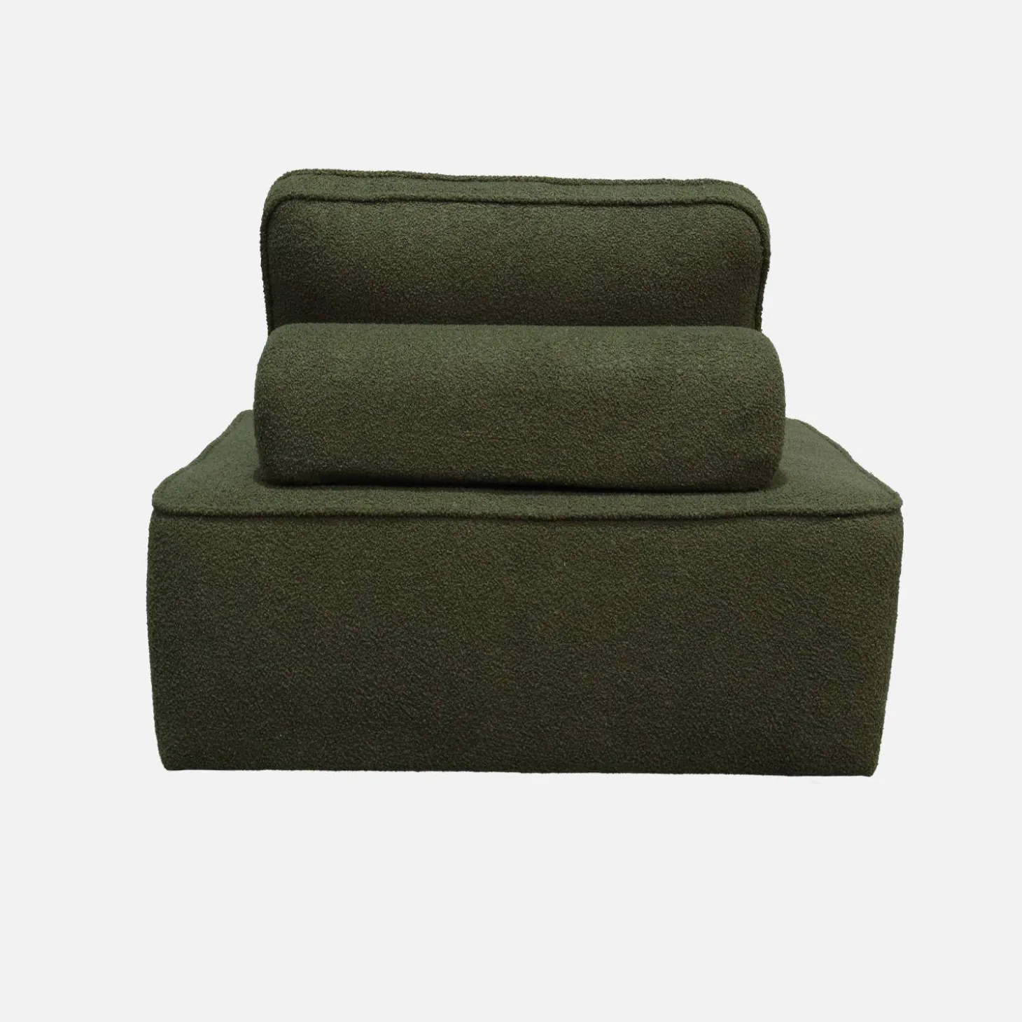Sofá modular em tecido boucle de 2 lugares