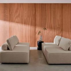 Sofá modular em tecido boucle de 4 lugares