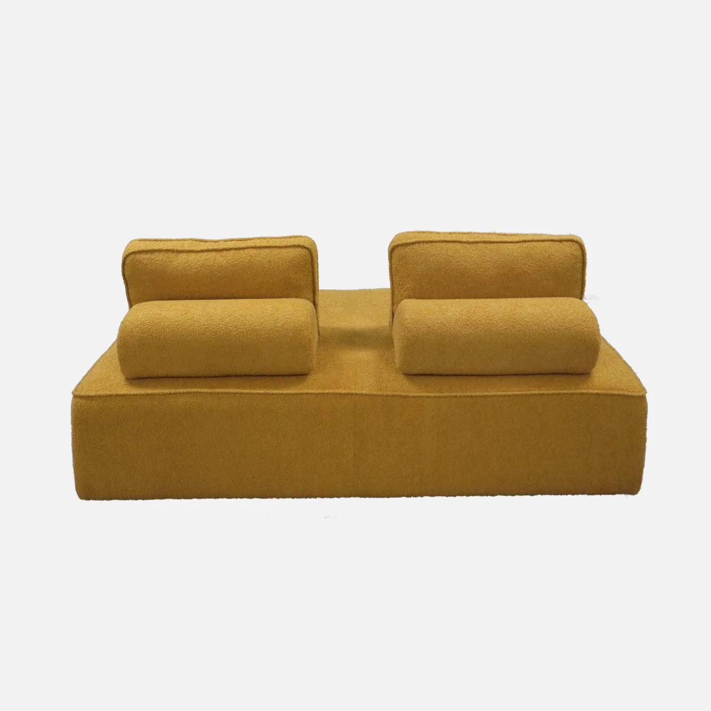 Sofá modular em tecido boucle de 4 lugares