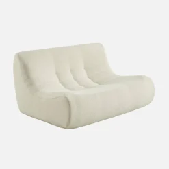 Sofá modular em tecido bouclé, 2 lugares