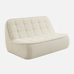 Sofá modular em tecido bouclé, 2 lugares