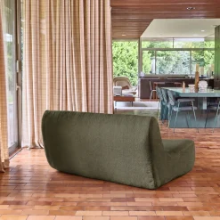 Sofá modular em tecido bouclé, 2 lugares
