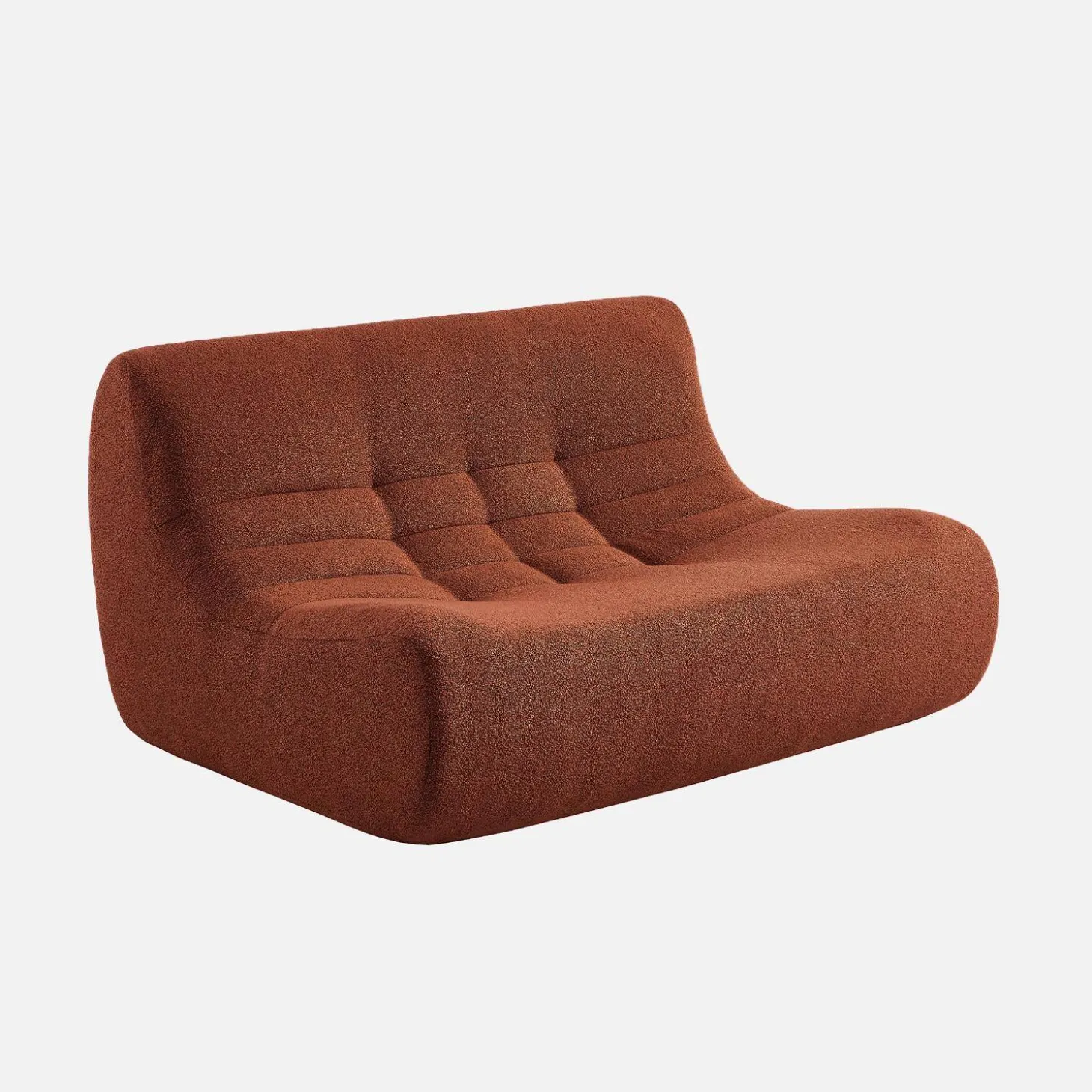 Sofá modular em tecido bouclé, 2 lugares