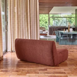 Sofá modular em tecido bouclé, 2 lugares