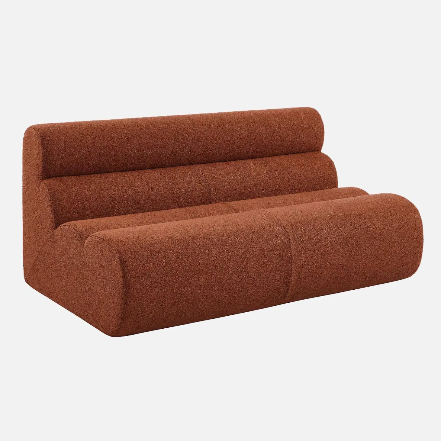 Sofá modular em tecido bouclé, 2 lugares