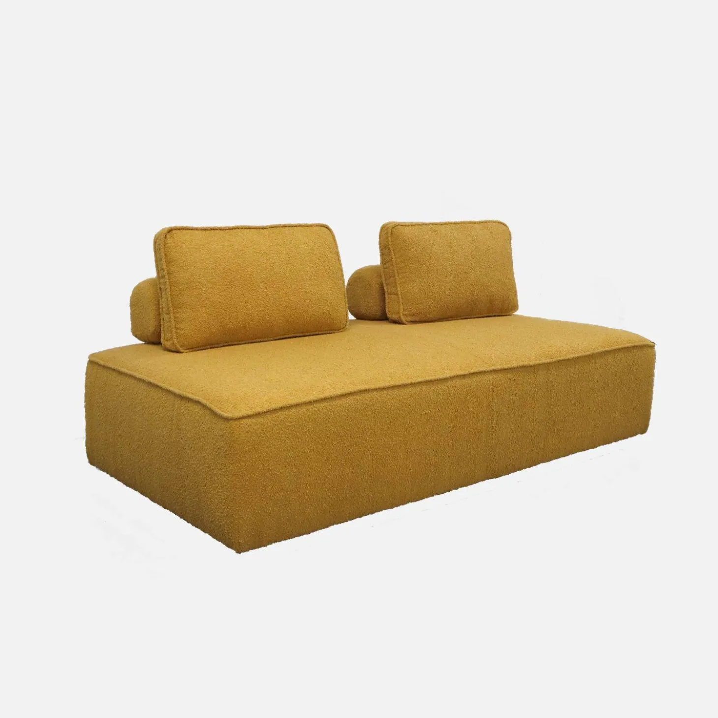 Sofá modular em tecido bouclé, 2 lugares