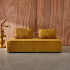 Sofá modular em tecido bouclé, 2 lugares