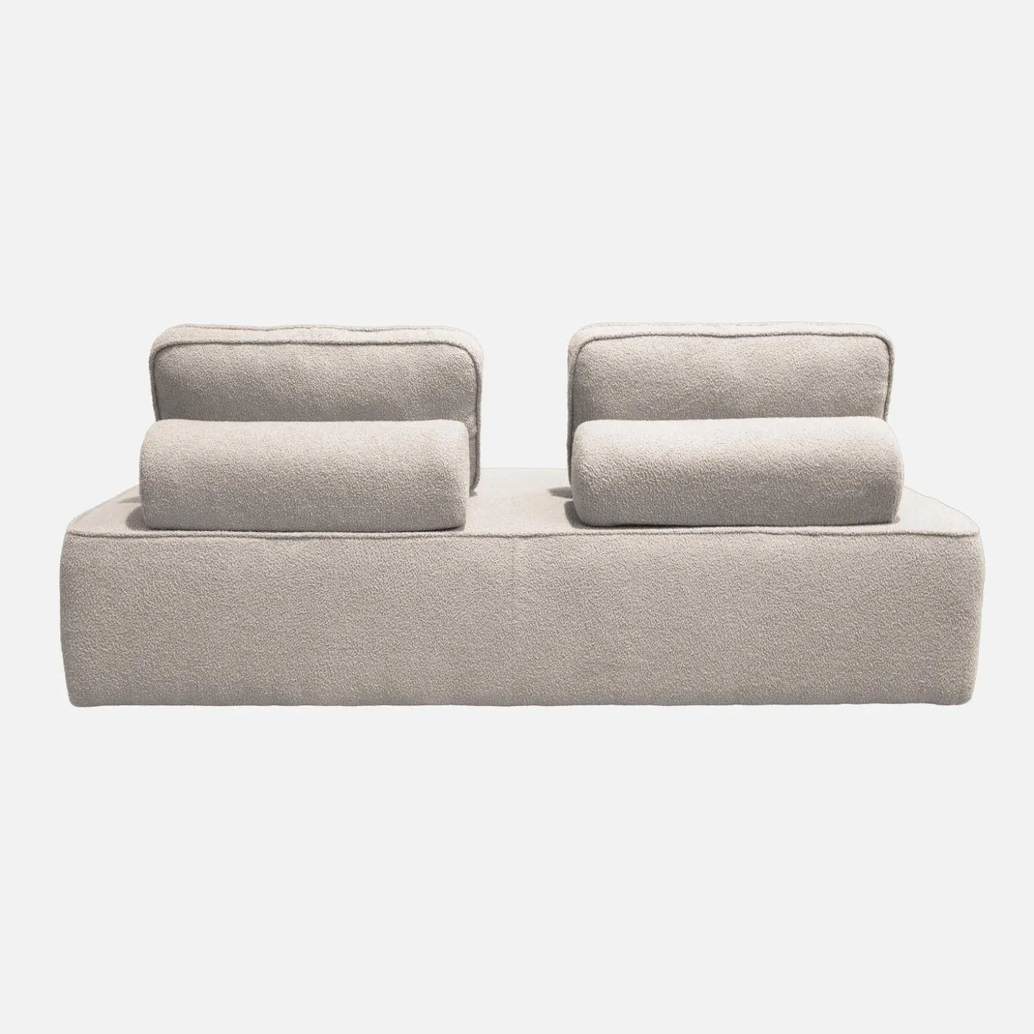 Sofá modular em tecido bouclé, 2 lugares