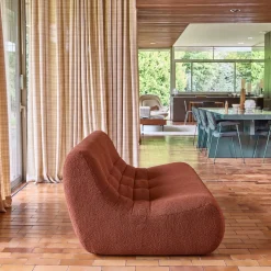 Sofá modular em tecido bouclé, 3 lugares