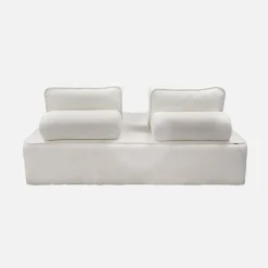 Sofá modular em tecido bouclé, 2 lugares
