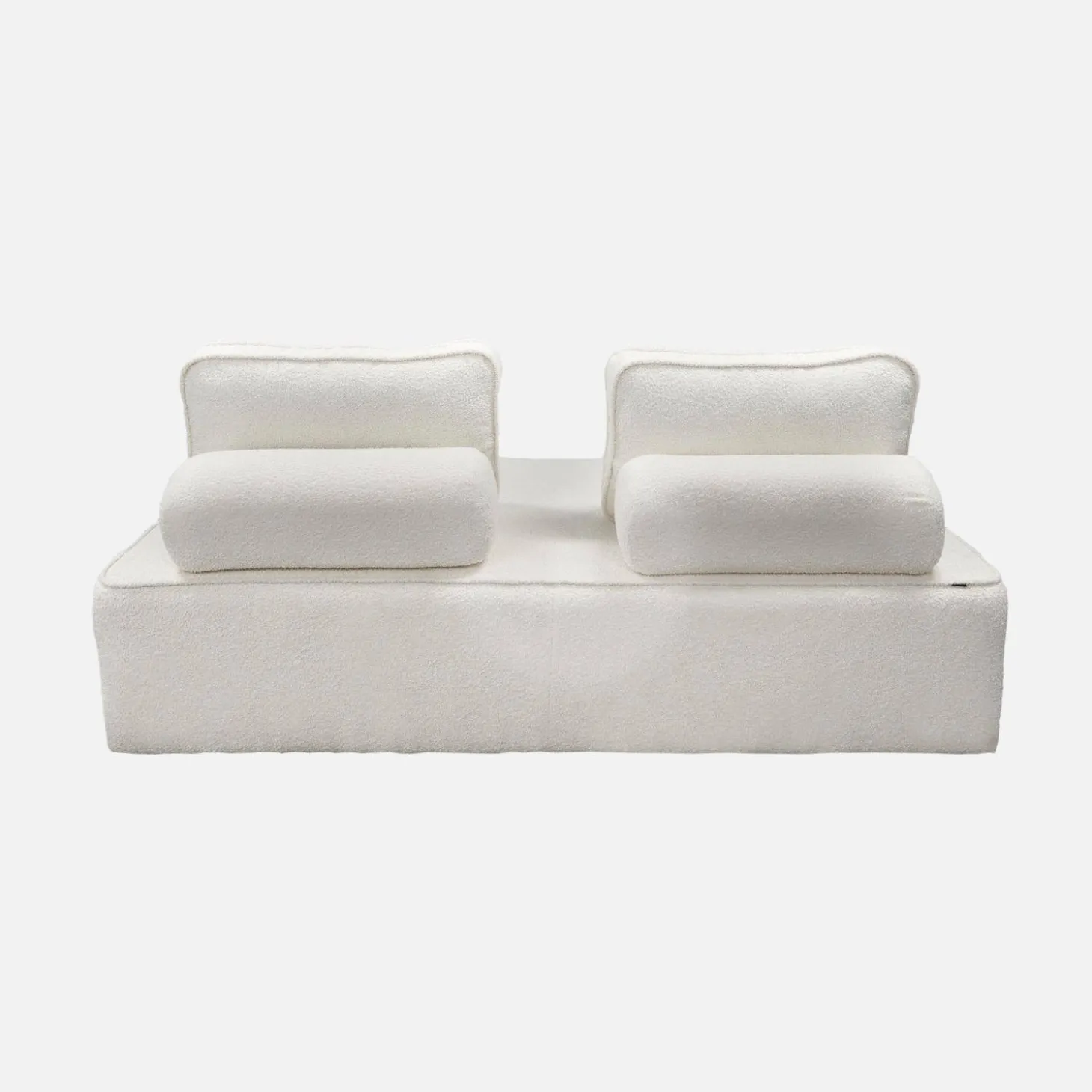 Sofá modular em tecido bouclé, 2 lugares